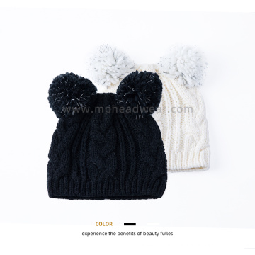 Custom Unisex Winter Knitted Warm Pom Pom Beanie